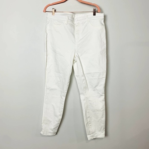 L'Agence NWOT Marguerite White Classic Straight Denim Jeans Womens Size 32 - Picture 1 of 8